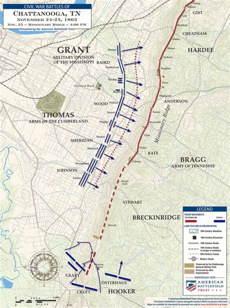 Chattanooga - Missionary Ridge - November 25, 1863 - 4pm | American Battlefield Trust