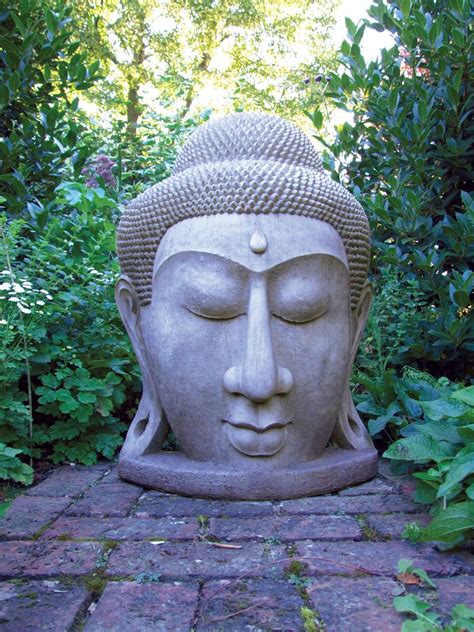 Grand Buddha Head Stone Garden Statue