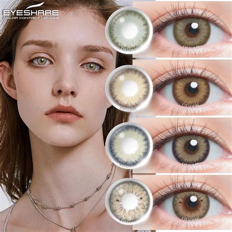 Eyeshare Contact Lenses 2pcs/pair Super Hybrid Himalaya Colored For Eyes Cosmetic Contacts Eye ...