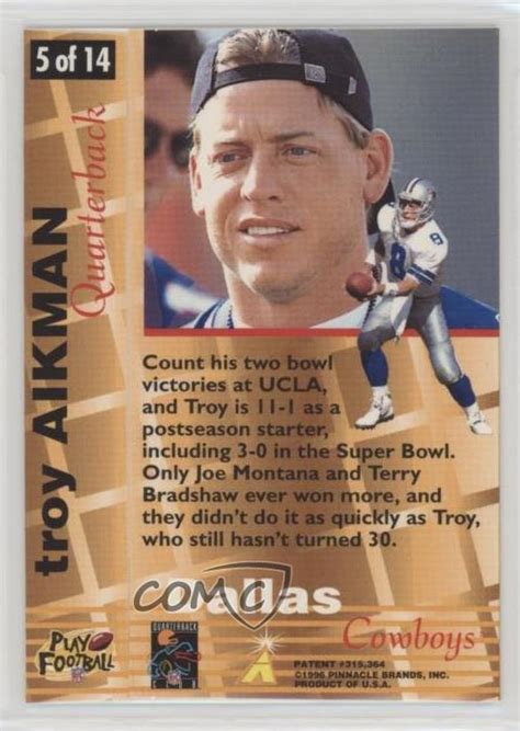 1996 Pinnacle Action Packed 24 Karat Gold Troy Aikman #5 HOF | eBay