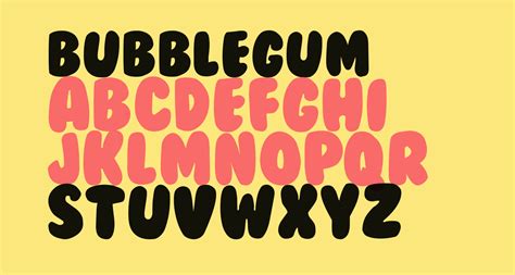 BubbleGum free Font - What Font Is