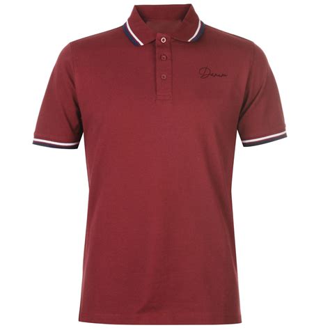 Maroon Tipped Polo Shirt Men