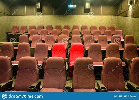 Empty Seats in Cinema Movie Theater Stock Photo - Image of interior ...