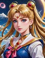 Add Your Photos On Anime Sailor Moon Wallpaper. Face Swap. Insert Your Face ID:1489635