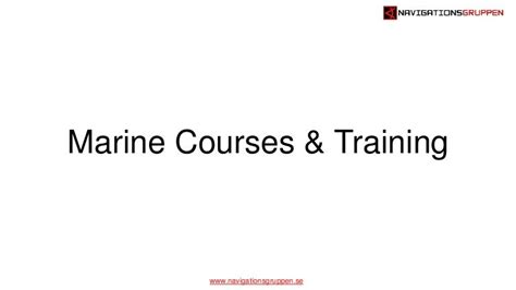 Marine Courses & Training