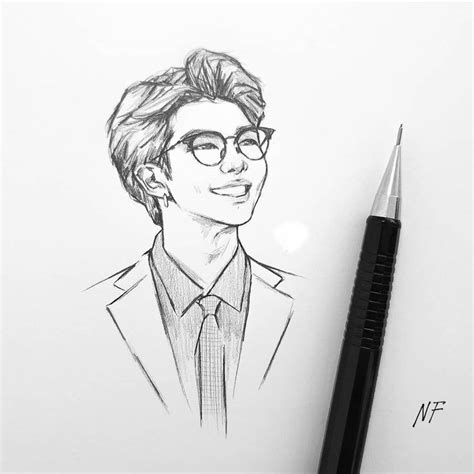 Easy Rm fanart | Bts drawings, Kpop drawings, Sketches