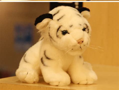 small cute plush sitting tiger toy new high quality white tiger doll ...