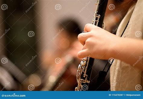 Oboe Player Performing in an Orchestra Stock Image - Image of musical, winds: 115470287