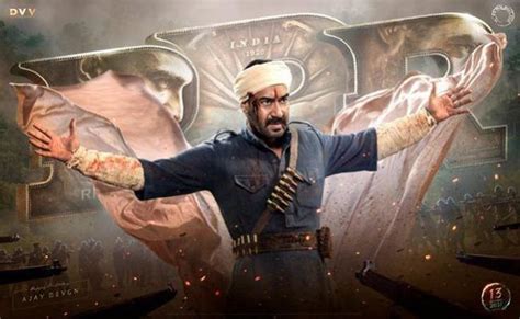 Ajay Devgn first look poster from Ram Charan and NTR starrer RRR directed by Rajamouli; twitter ...