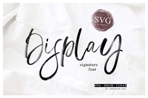 Display Free Signature Font (SVG)