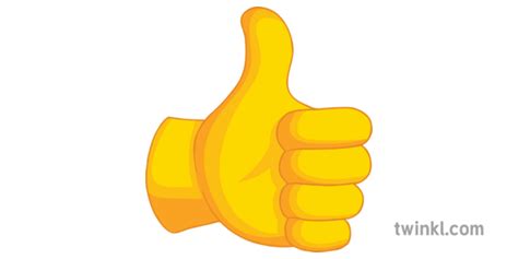 Thumbs Up Emoji Texting Symbol Icon Good General Secondary Illustration