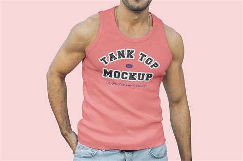 Free Men Tank Top Mockup - mockupbee