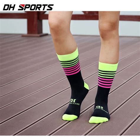 DH SPORTS Professional Cycling socks High cool tall mountain bike socks Outdoor Sport ...