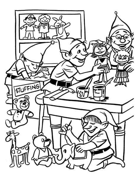 Santas Workshop Coloring Page at GetColorings.com | Free printable ...