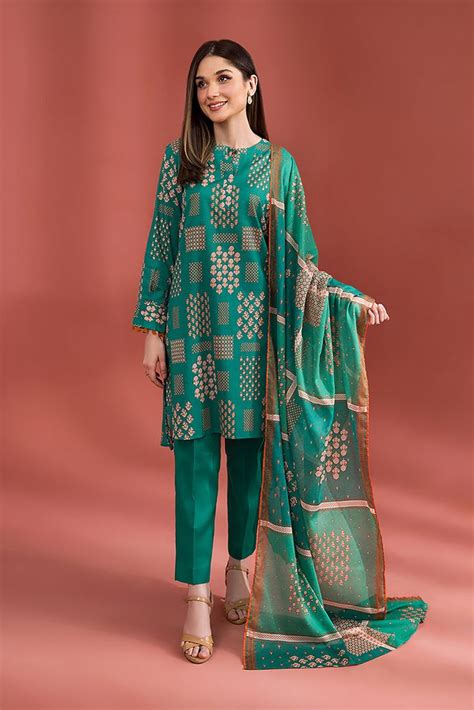 Nishat Linen 42201561 Green Freedom to Buy 2022 Online Shopping | Latest dress design, Fancy ...