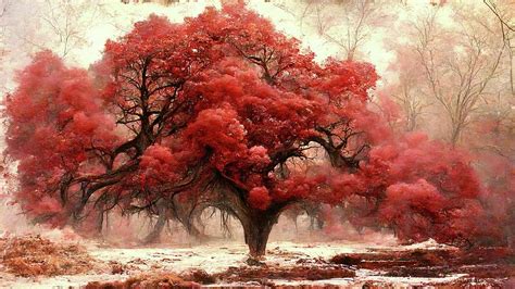 The Red Tree Digital Art by Daniel Eskridge - Pixels