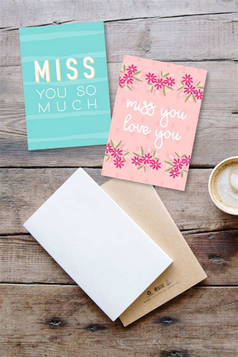 Printable Miss You Cards