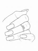 Nail Manicure Coloring Pages sketch template