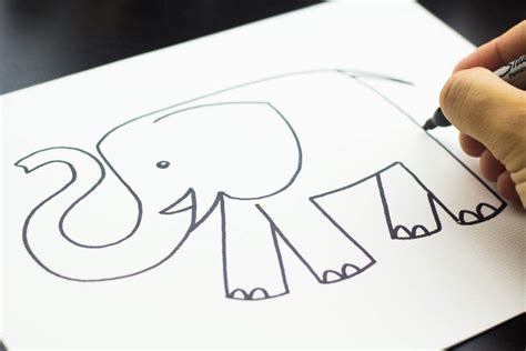 How To Draw An Elephant - Art For Kids Hub - | Elephant drawing, Elephant art for kids, How to ...