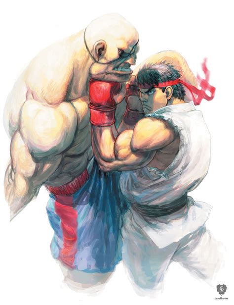 Artwork Ryu vs Sagat Capcom