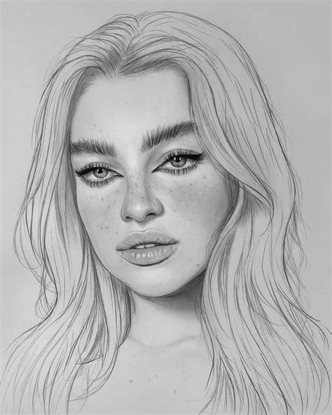 WIP of this beautiful portrait drawing | Портрет, Портретные зарисовки, Художественный уголок