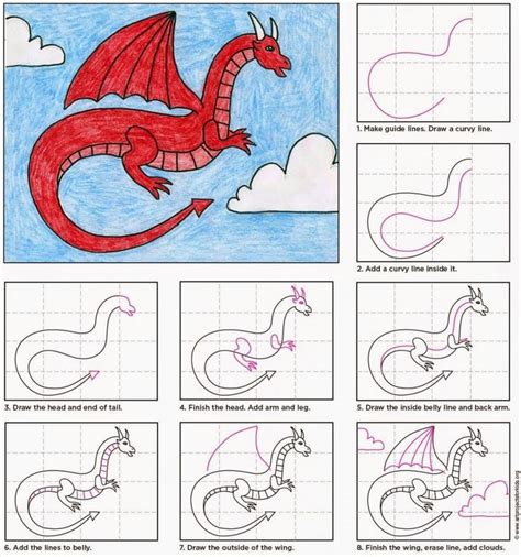 Dragon volant, #dragon #volant | Drawing for kids, Drawing lessons, Dragon art