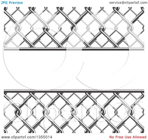 Clipart of a 3d Chainlink Fence Background with a Panel - Royalty Free Vector Illustration by ...