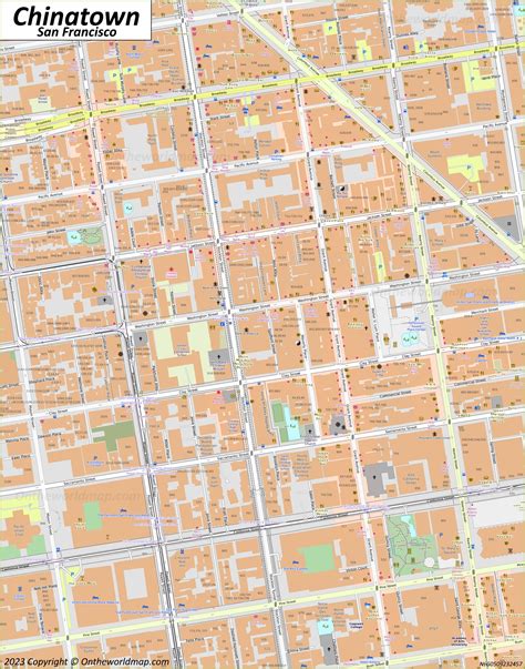 San Francisco Chinatown Map - Ontheworldmap.com