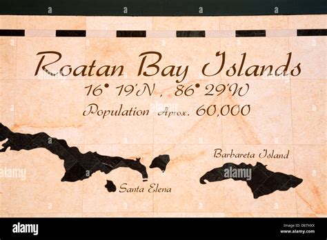 Map of Roatan in the Mahogany Bay Cruise Center, Roatan Island ...