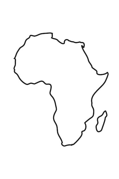 Premium Vector | Africa map icon isolated on white background vector ...