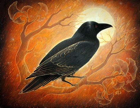 The Raven and the Moon 8x10 Art Print Oil Pastel Etching - Etsy | 8x10 art prints, Etsy art ...