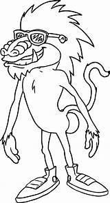 Baboon Cartoon Animal Coloring Page  Wecoloringpagecom sketch template