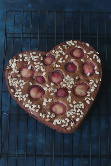 Eggless Fresh Plum Cake Recipe (Whole Wheat, No Refined Sugar) – Masalachilli