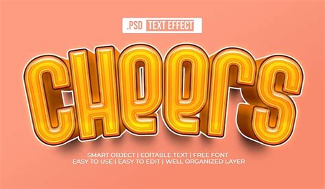 Free PSD | Cheers Text Style Effect