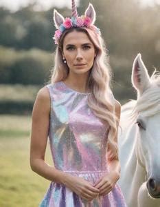 Unicorn Theme Dress For Adults Fancy Dress Face Swap ID:892654