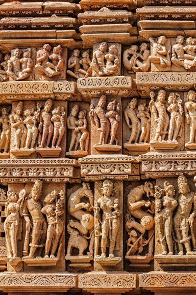 Sculptures on Khajuraho temples — Stock Image nel 2020