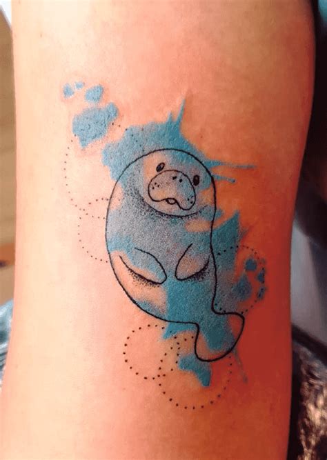 Manatee Tattoo Design Images (Manatee Ink Design Ideas) Mini Tattoos ...