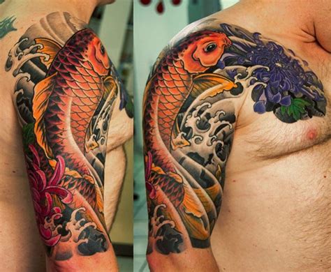 Koi Fish Tattoo Half Sleeve