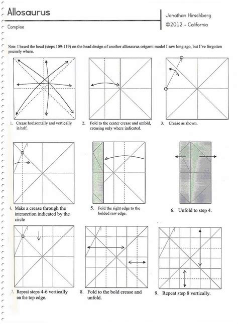 Diagram Allosaurus-Jonathan Hirscberg - Ruby Book Origami