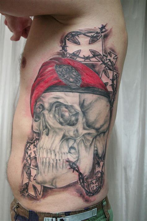 Skull Iron Crosses Barbed wire by 2Face-Tattoo on DeviantArt