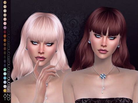 Sims 4 short hair bob with bangs cc - ilikebxe