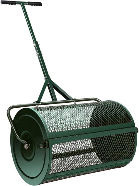 Amazon.com : Compost Spreader, Peat Moss Spreader - 24 Inch Heavy Duty Metal Mesh Basket Push ...