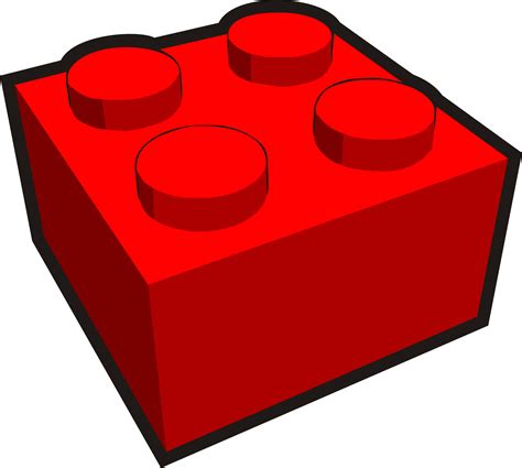 Red LEGO Brick Clip Art
