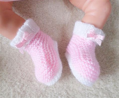 Knitted Baby Booties Baby Girls Booties white baby booties