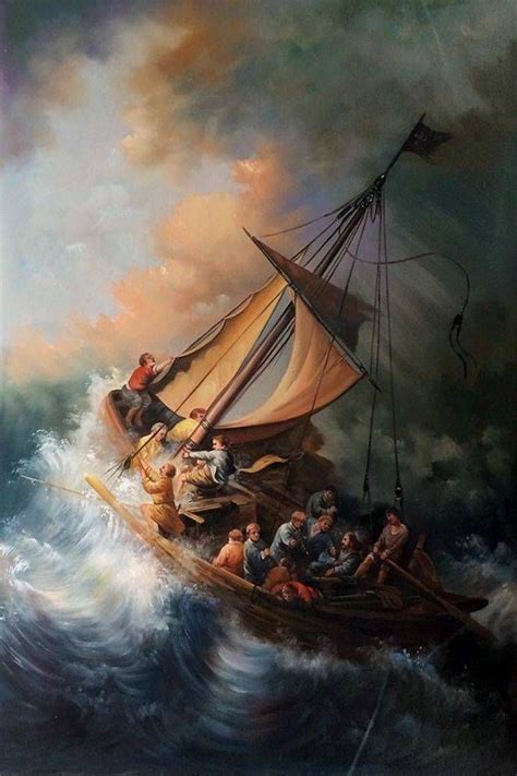 The Storm on the Sea of Galilee - Rembrandt at overstockArt.com ...