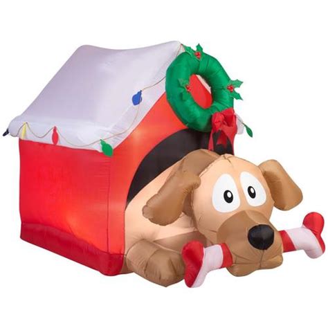 Gemmy 3.5-ft Animatronic Lighted Dog Christmas Inflatable in the Christmas Inflatables ...