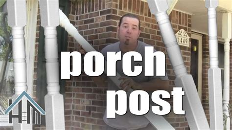 how to replace, install porch column, porch post. Easy! Home Mender. - YouTube