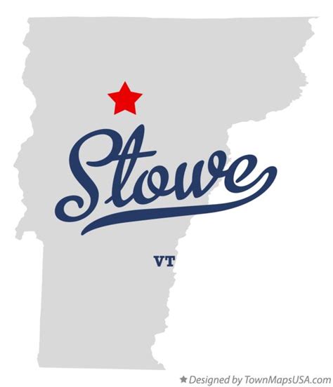 Map of Stowe, VT, Vermont