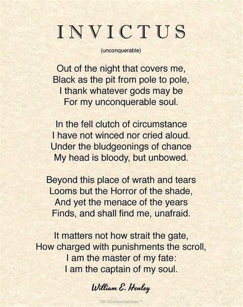 Invictus Photograph - Invictus Quote Written By William Henley In 1875 ...