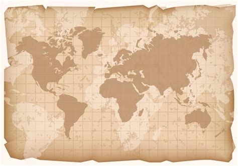 Vector do mapa mundial do vintage | Map vector, Retro map, World map design